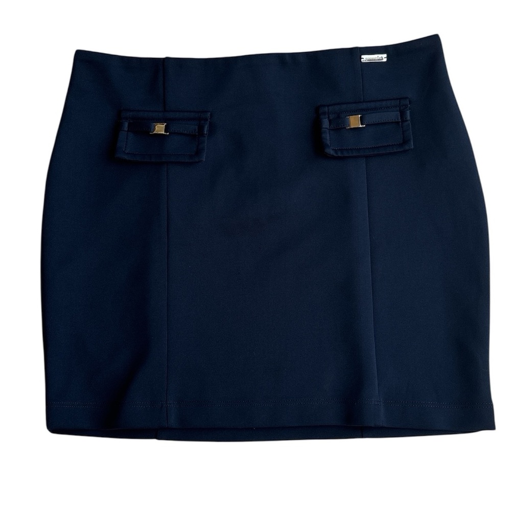 essentiel by Michelle Belau Womens Classic Navy Blue Mini Pencil Skirt Size L